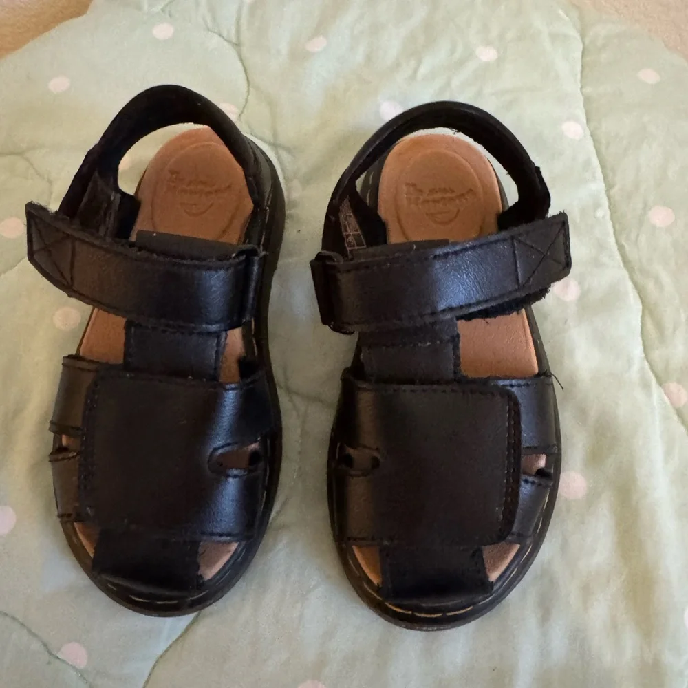 Dr. Martens Black Leather Sandals Toddler size 9